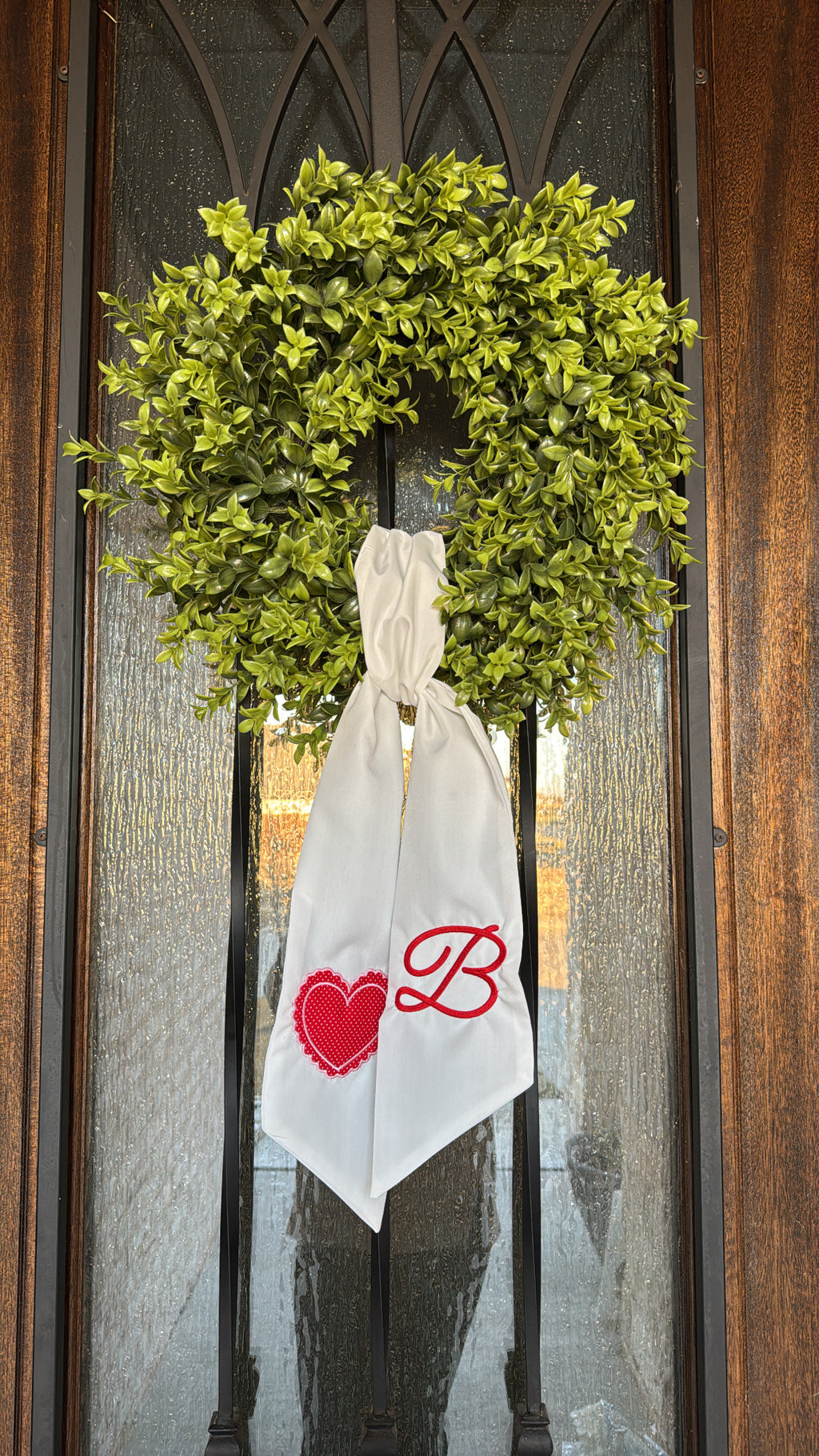 Valentines Wreath Sash