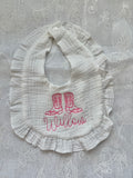 Cowgirl ruffle bib