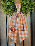 Fall wreath sash
