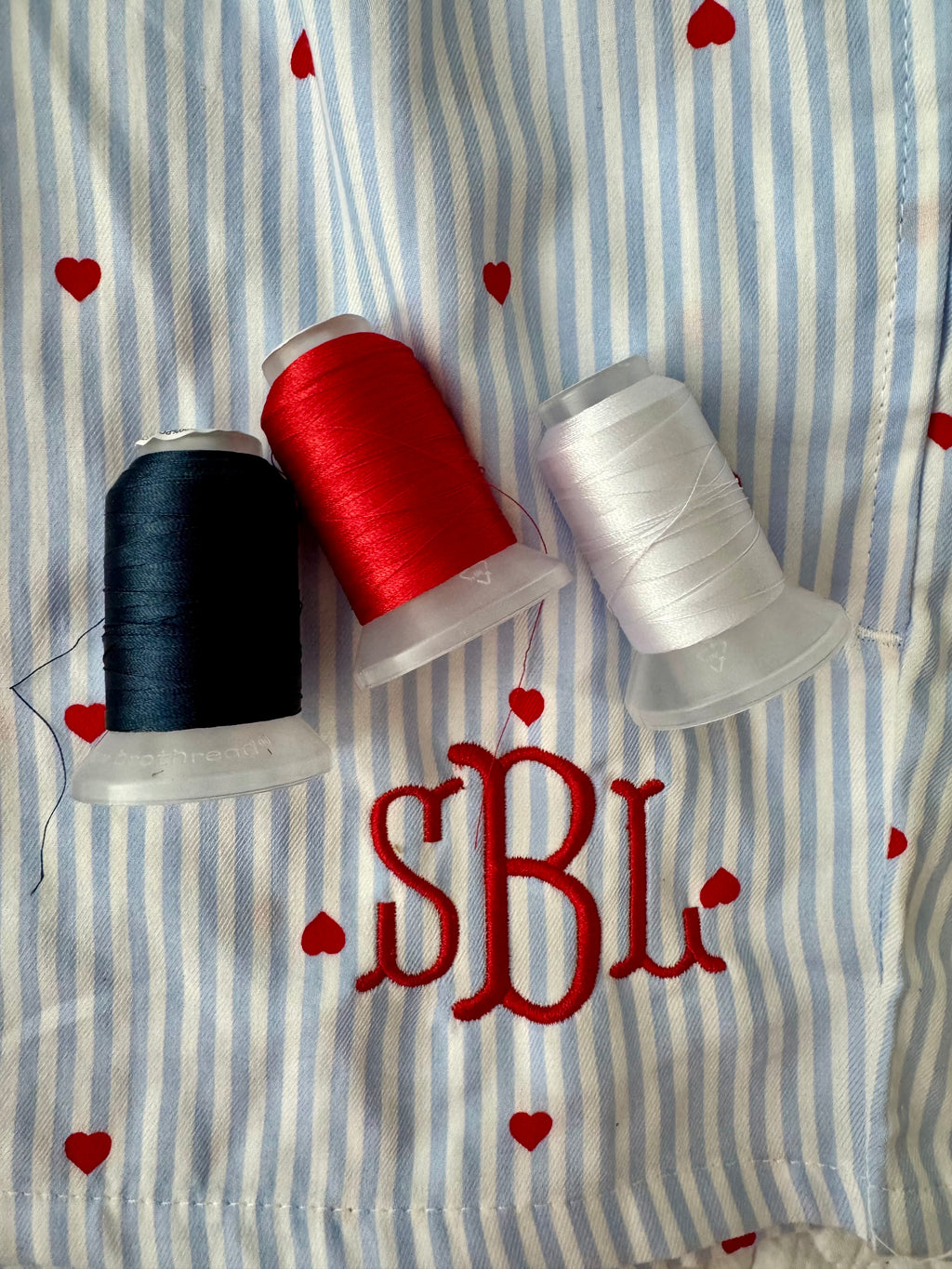 Embroidered PJ shorts