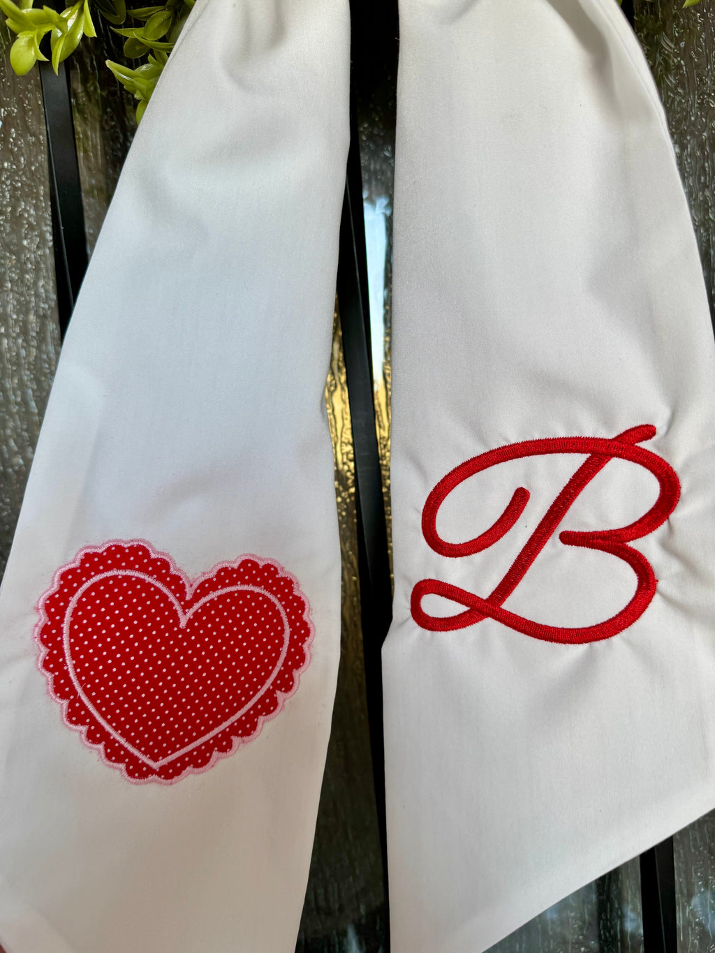 Valentines Wreath Sash