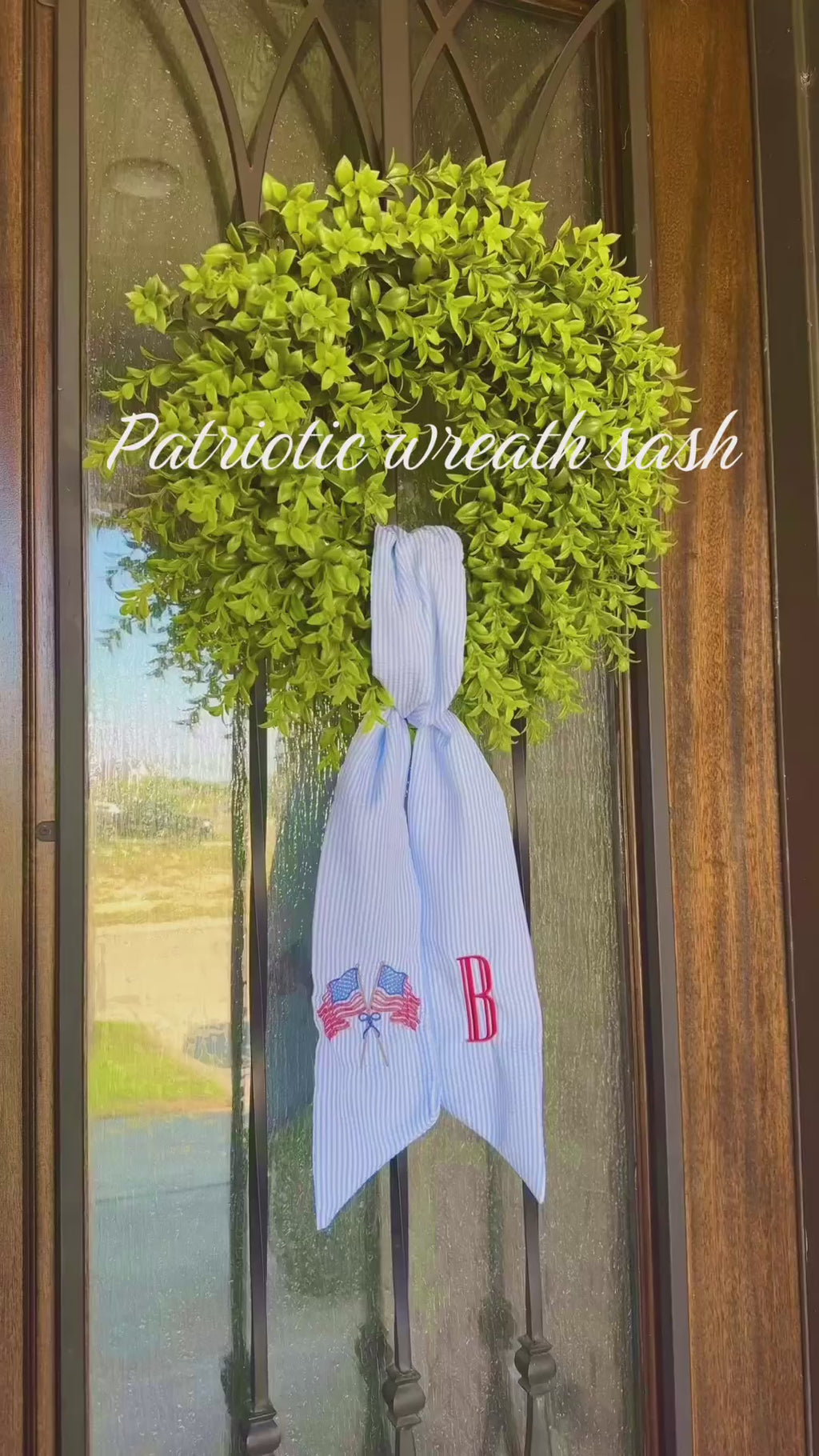 Patriotic Wreath Sash